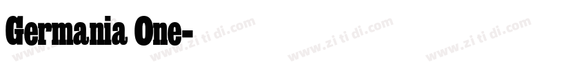 Germania One字体转换